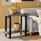 Alaterre Furniture Pomona Metal and Wood End Table, Slate Gray AMBA01SG - alternate 4